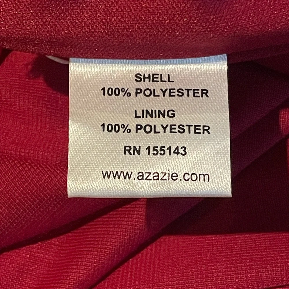 Azazie One-Shoulder Burgundy Dress,A8 - Picture 8 of 10